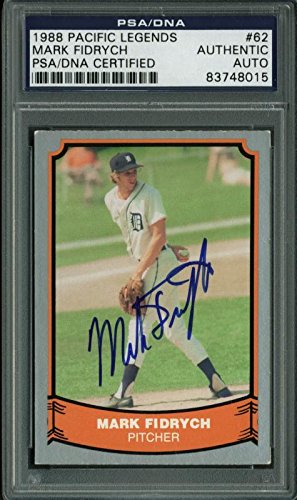 Tigers Mark Fidrych Authentic Signed Card 1988 Pacific Legends #62 PSA Slabbed