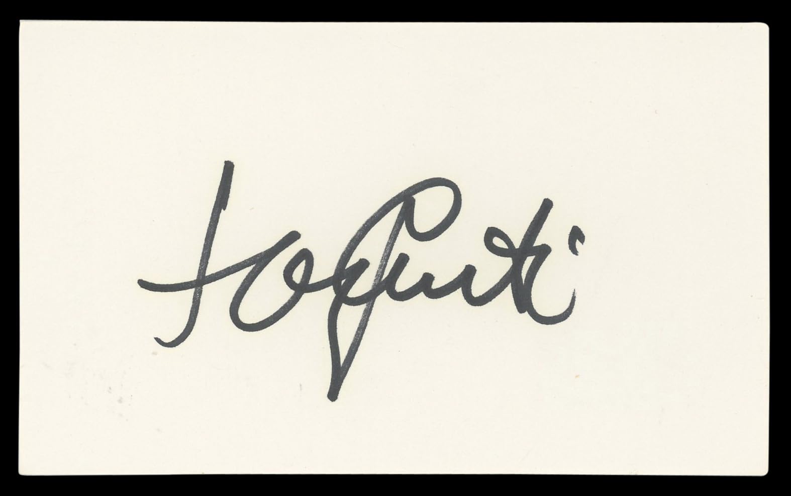 Tony Curtis Some Like It Hot Authentic Signed 3x5 Index Card BAS #BL98544
