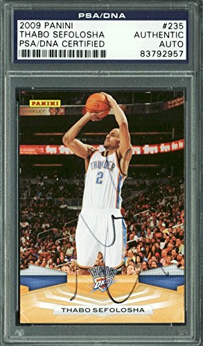 Thunder Thabo Sefolosha Signed Card 2009 Panini #235 PSA/DNA Slabbed #83792957