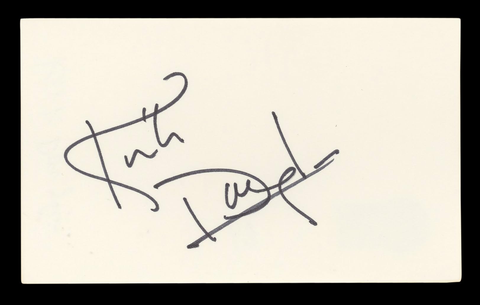 Kirk Douglas Spartacus Authentic Signed 3x5 Index Card Autographed BAS #BL96690