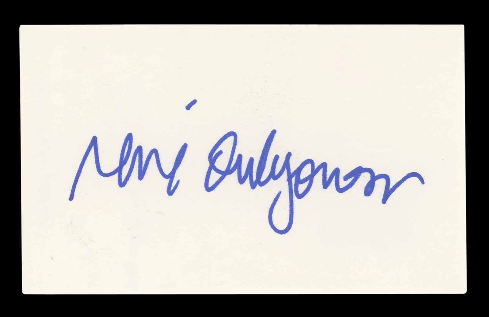 René Auberjonois Star Trek Signed 3x5 Index Card Autographed BAS #AD70317