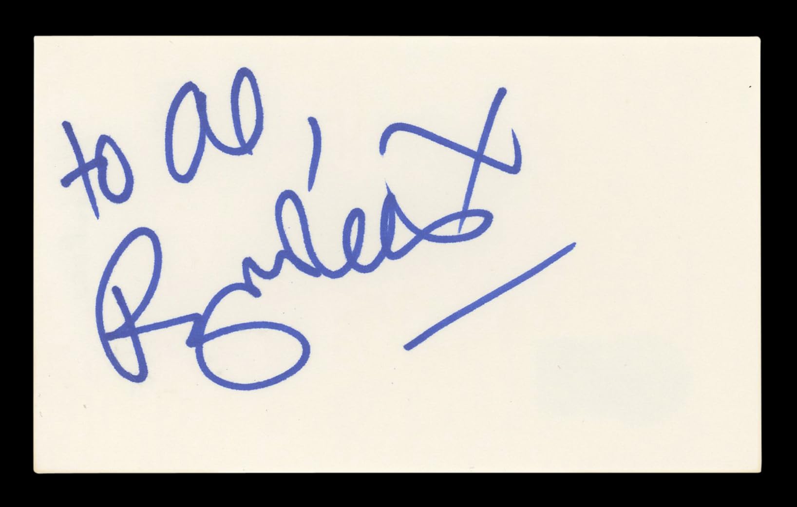 Roger Rees Grey's Anatomy "To Al" Signed 3x5 Index Card Autographed BAS #AD70273