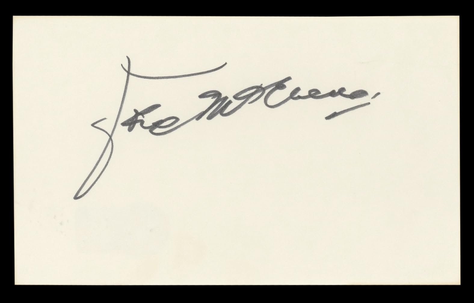Joel McCrea Ride the High Country Authentic Signed 3x5 Index Card BAS #BL98883