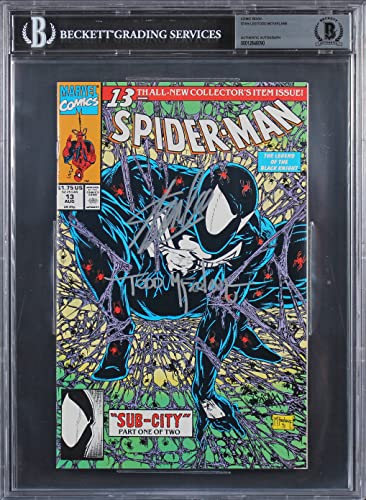 Stan Lee & Todd McFarlane Signed Spider-Man #13 Sub-City Part One Comic BAS Slab
