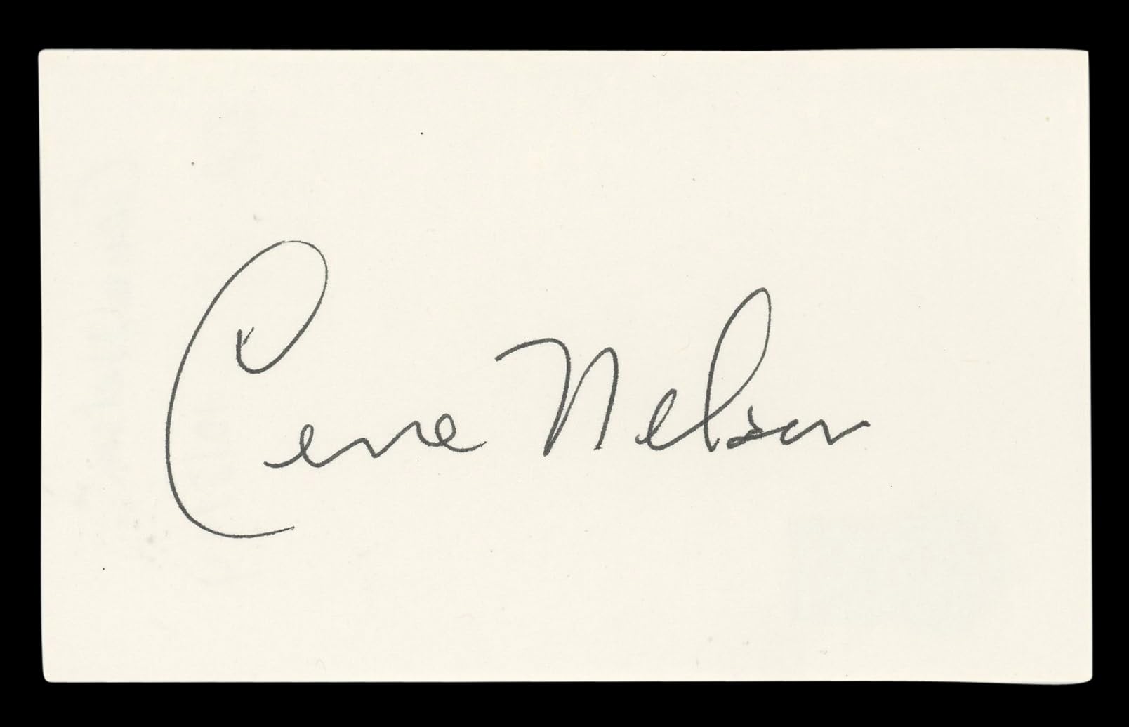 Gene Nelson Tea for Two Authentic Signed 3x5 Index Card Autographed BAS #BL98814