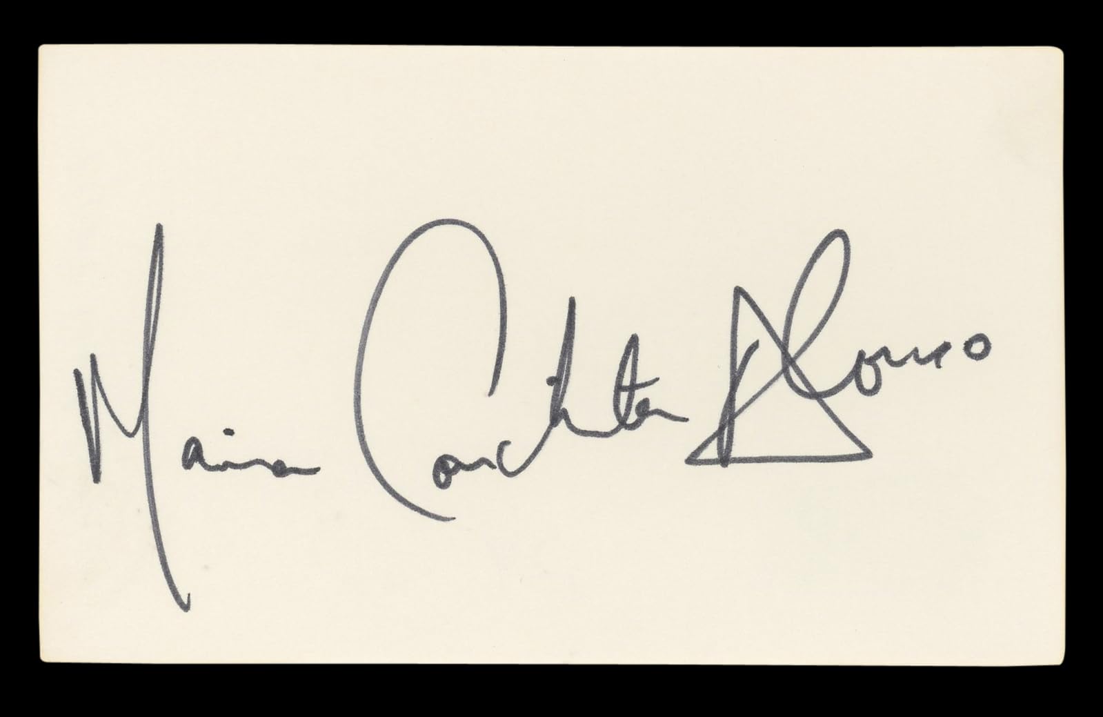 María Conchita Alonso The Running Man Signed 3x5 Index Card BAS #BL96924