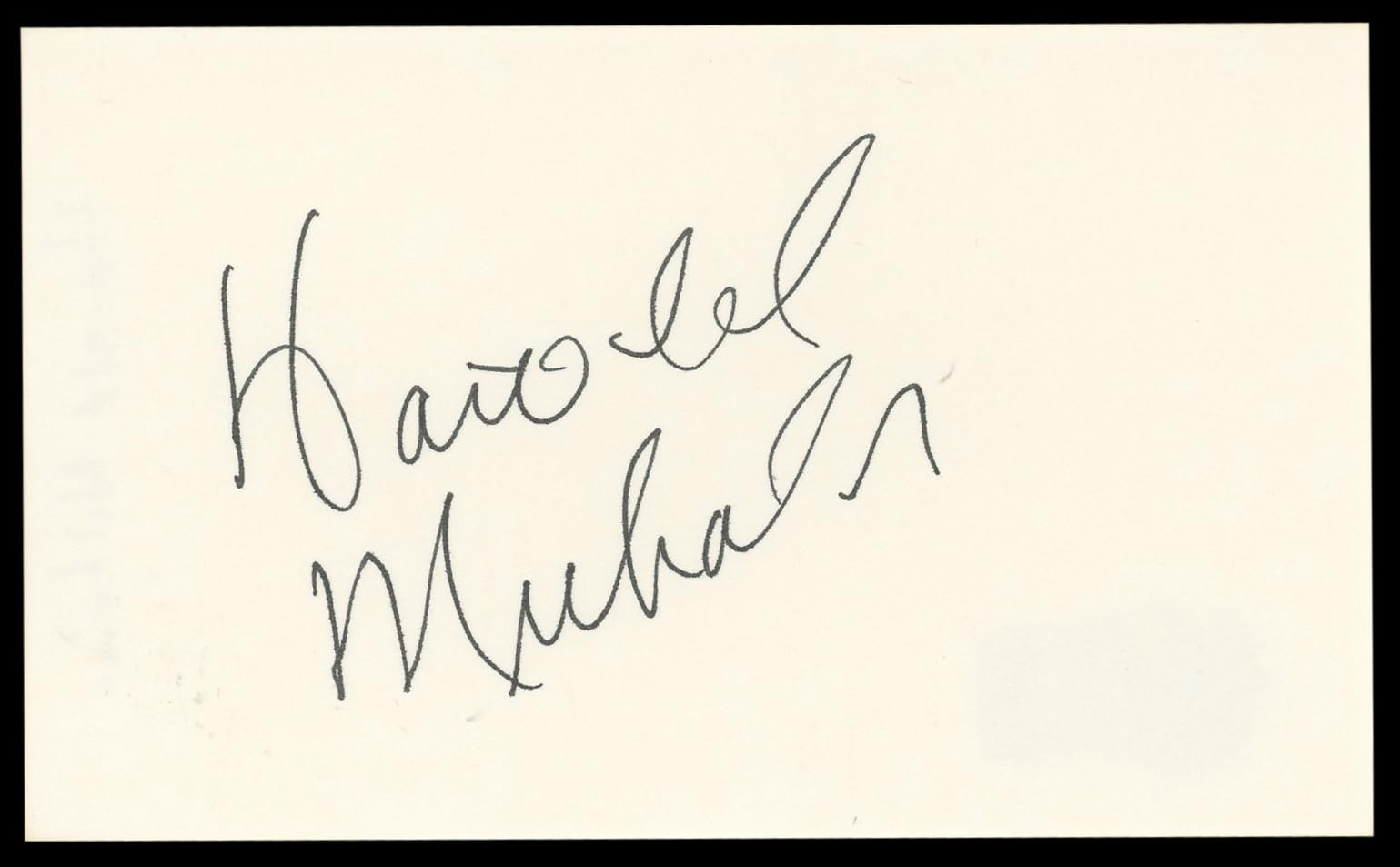 Harold Nicholas Down Argentine Way Authentic Signed 3x5 Index Card BAS #BL98891