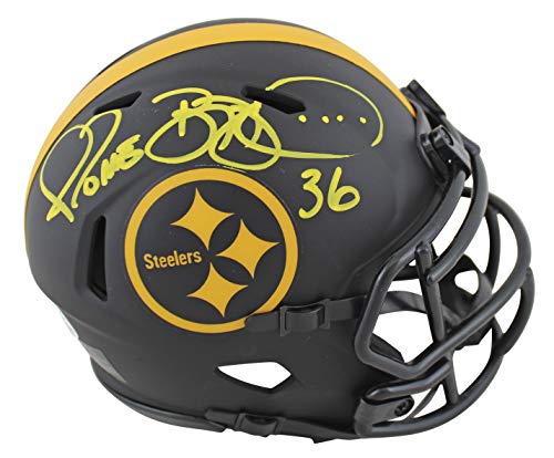 Steelers Jerome Bettis Authentic Signed Eclipse Speed Mini Helmet BAS Witnessed