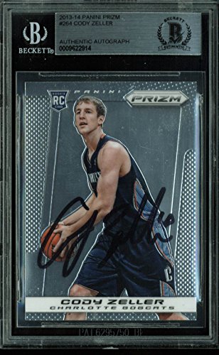 Bobcats Cody Zeller Authentic Signed Card 2013 Panini Prizm RC #264 BAS Slabbed