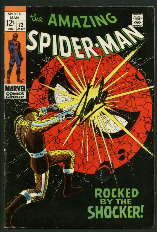Stan Lee Signed Amazing Spider-Man #72 Comic Book Rocked By Shocker PSA #W18780