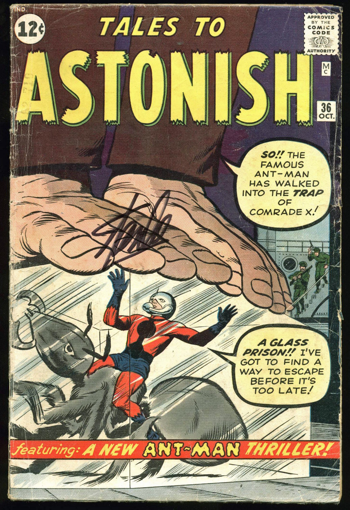Stan Lee Authentic Signed Tales To Astonish #36 Comic Book PSA/DNA #Z05343