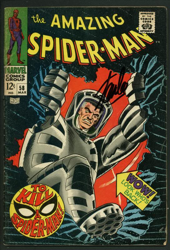 Stan Lee Signed Amazing Spider-Man #58 Comic Book Romita PSA/DNA #W18670