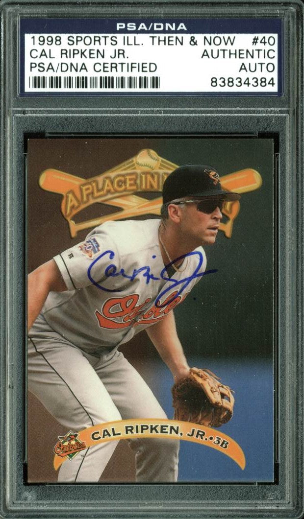 Orioles Cal Ripken Jr. Signed Card 1998 Sports Illustrated #40 PSA/DNA Slabbed