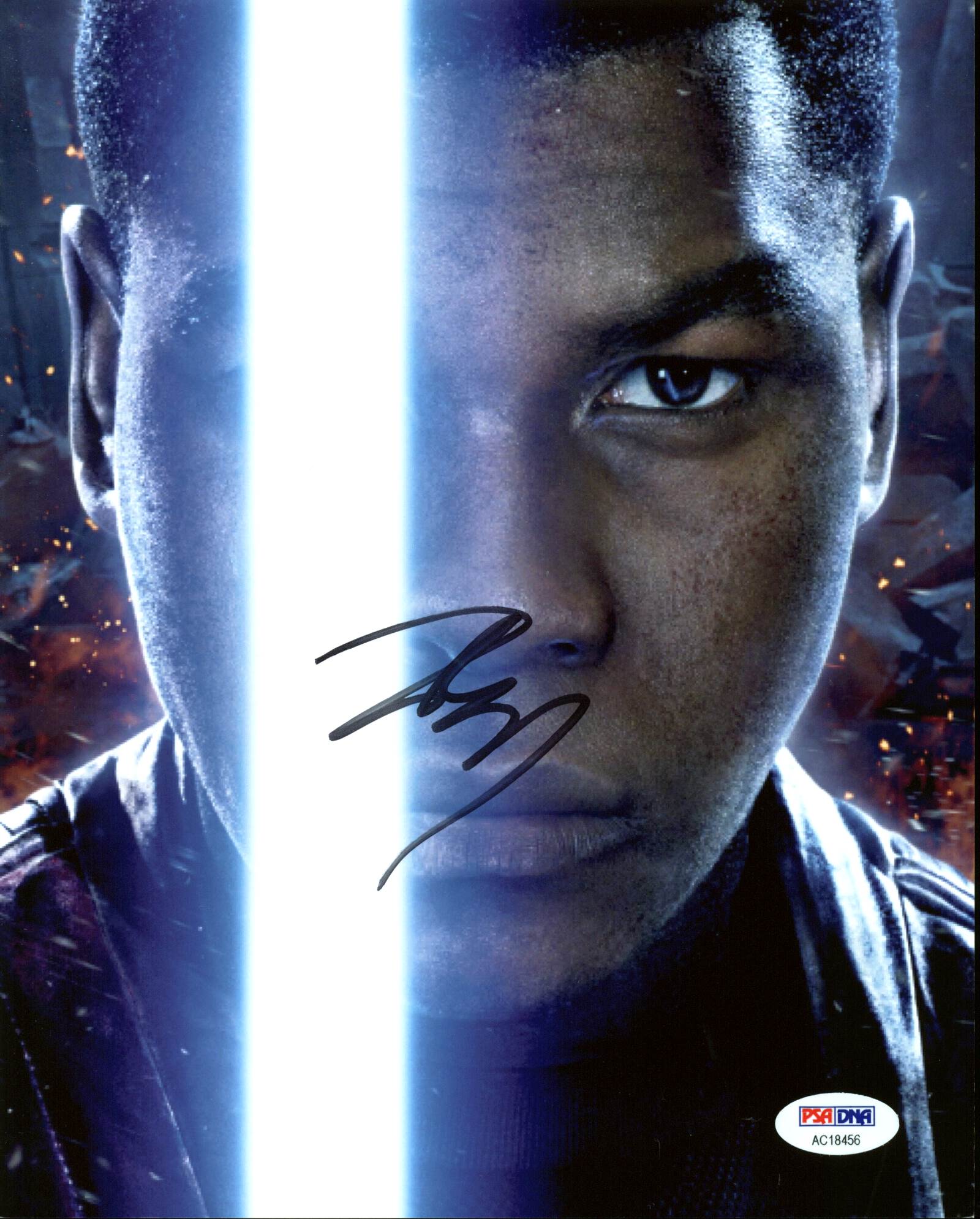 John Boyega Star Wars The Force Awakens Authentic Signed 8X10 Photo PSA #AC18456