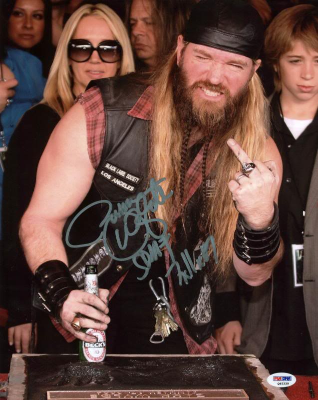 Zakk Wylde Black Label Society Signed Authentic 11X14 Photo PSA/DNA #Q45339