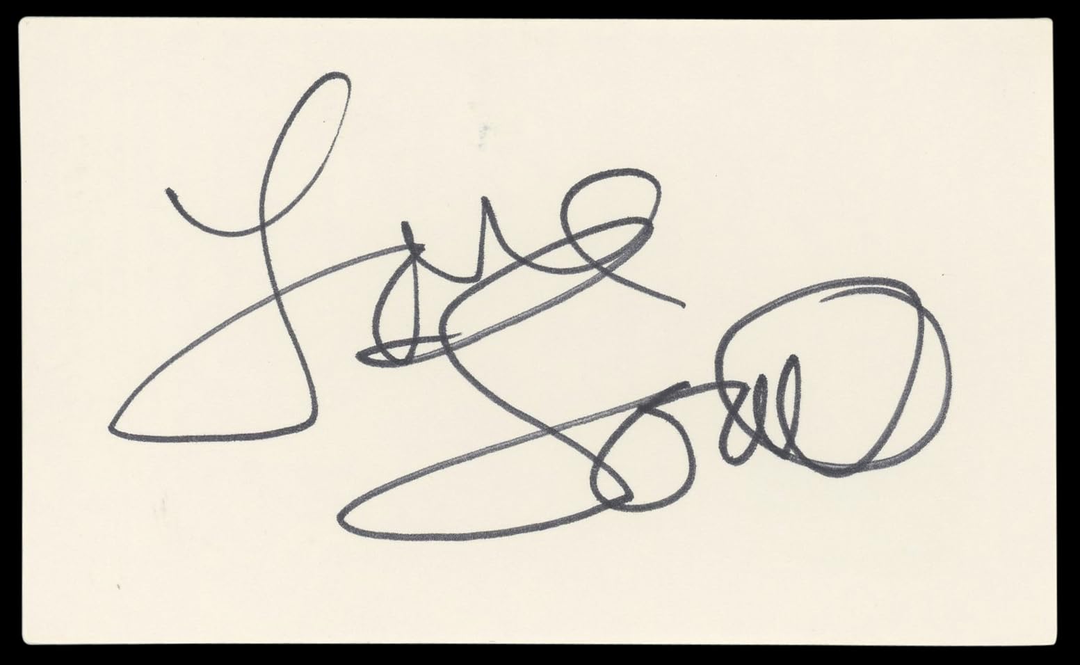 Louie Anderson Coming to America Authentic Signed 3x5 Index Card BAS #BM58648