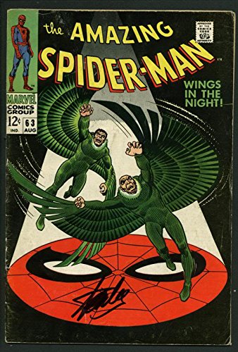 Stan Lee Signed Amazing Spider-Man #63 Comic Book Vulture PSA/DNA #W18807