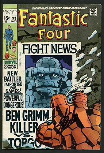 Stan Lee Signed Fantastic Four #92 Comic Book Ben Grimm Killer PSA/DNA #W18858