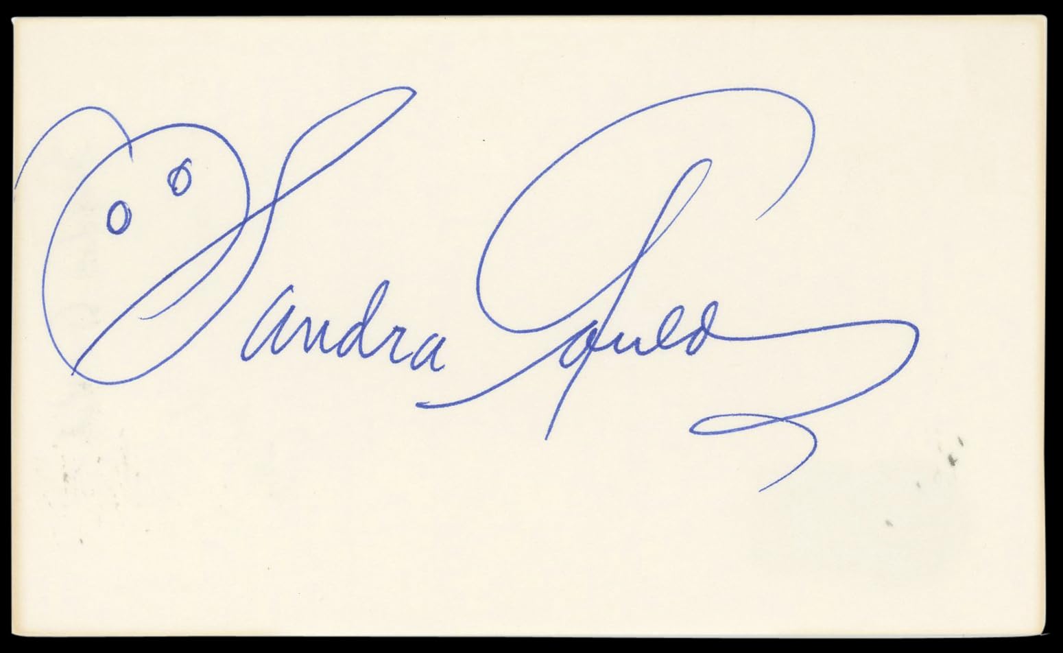 Sandra Gould Bewitched Authentic Signed 3x5 Index Card Autographed BAS #BN89192