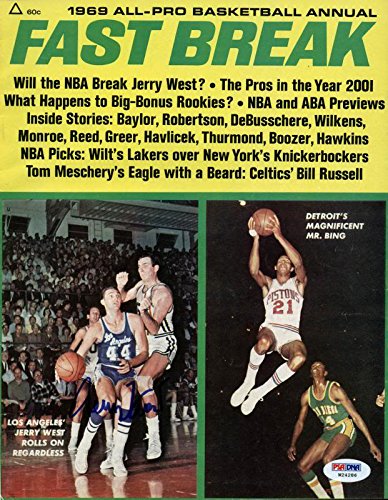 Lakers Jerry West Authentic Signed 1969 Fastbreak Magazine PSA/DNA #W24286