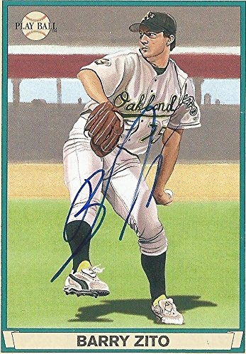Athletics Barry Zito Authentic Signed Card 2003 Upper Deck Play Ball #50 w/ COA