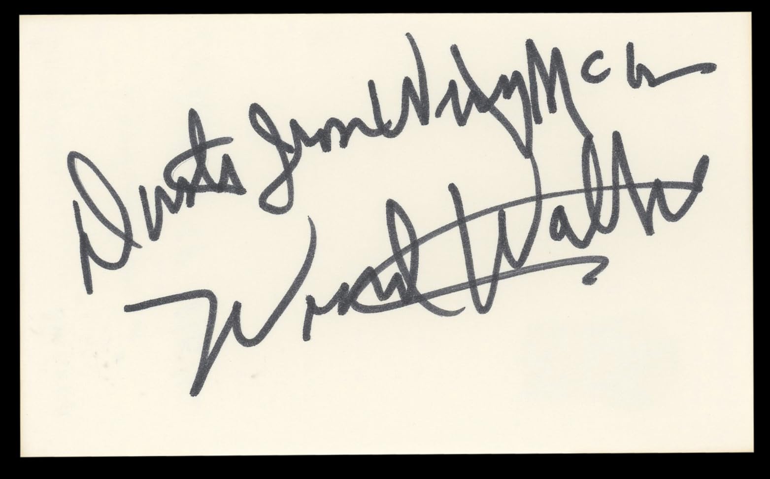 Dust "Iron Wing" McCrea Windwalker Authentic Signed 3x5 Index Card BAS #BL98884