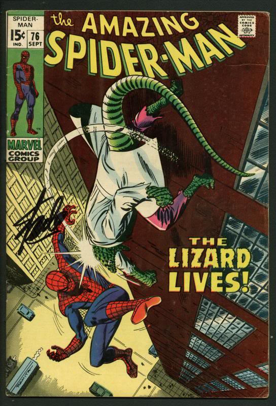 Stan Lee Signed Amazing Spider-Man #76 Comic Book The Lizard Lives PSA #W18800