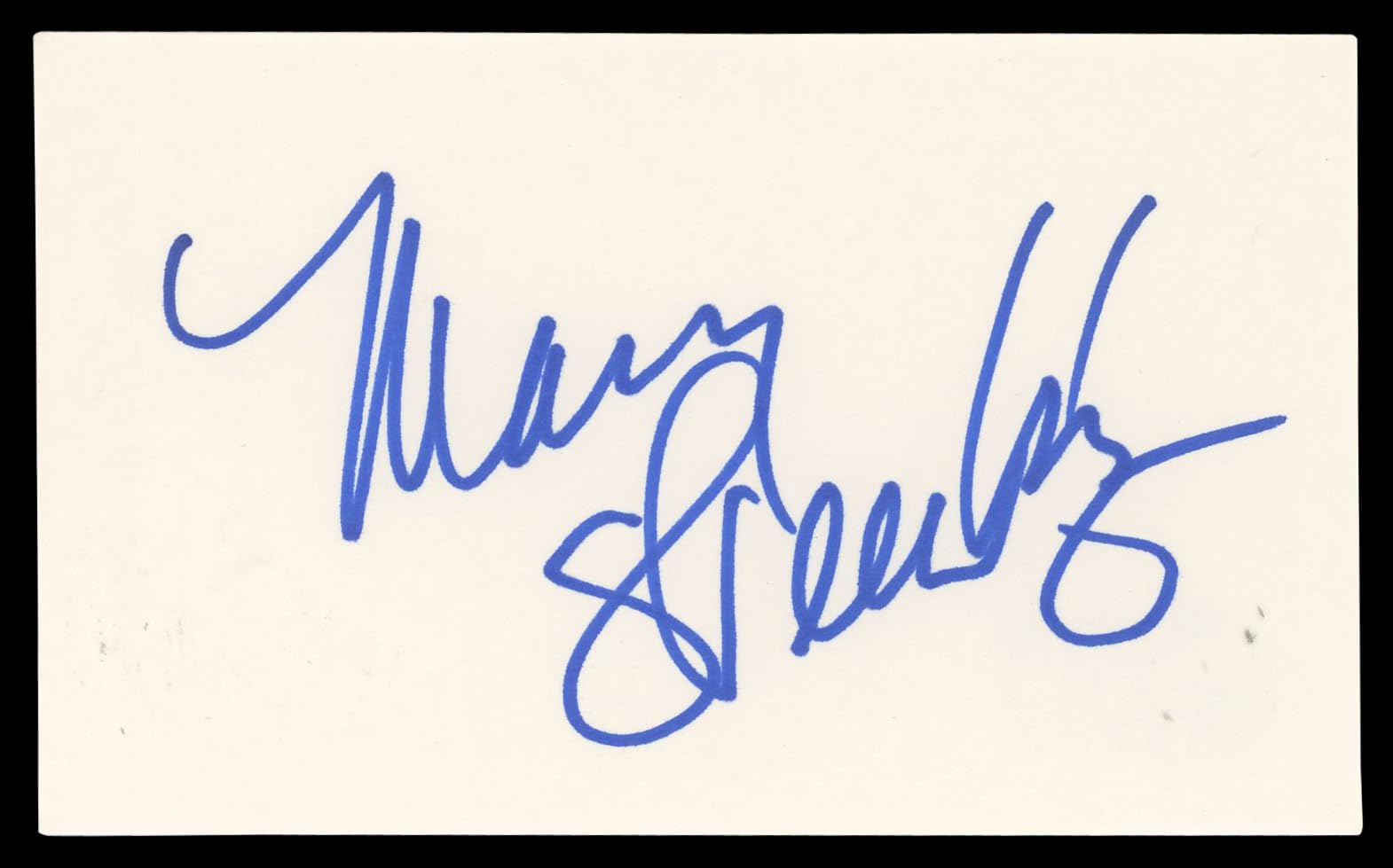 Mary Steenburgen Time After Time Authentic Signed 3x5 Index Card BAS #BN06482