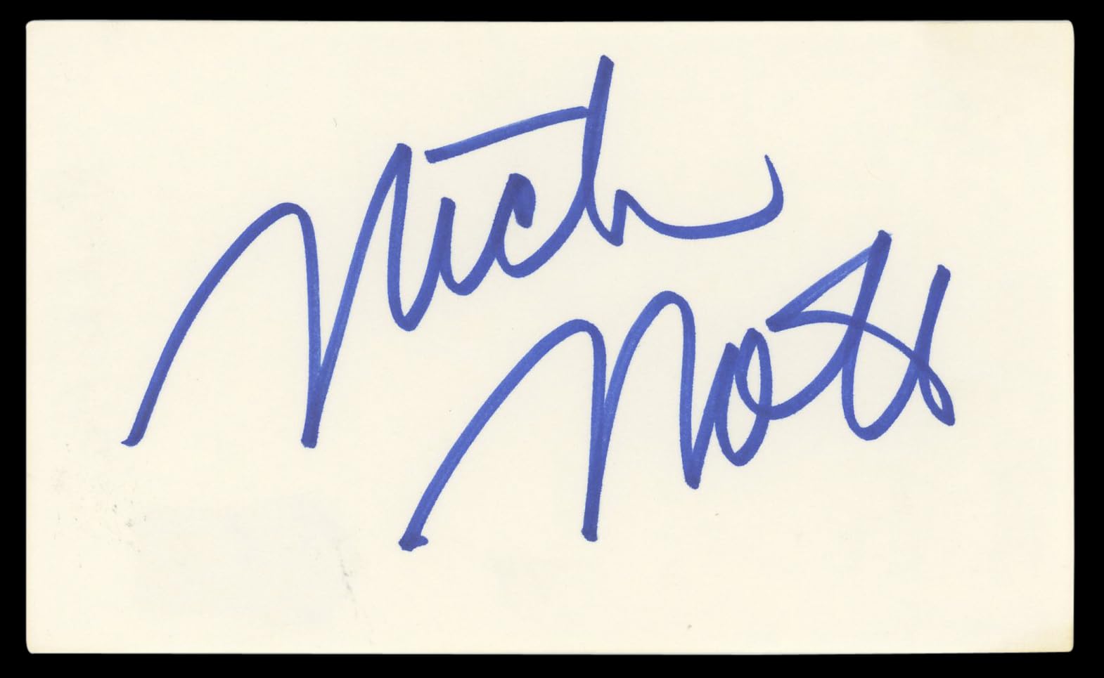 Nick Nolte A Walk in the Woods Authentic Signed 3x5 Index Card BAS #BL96365