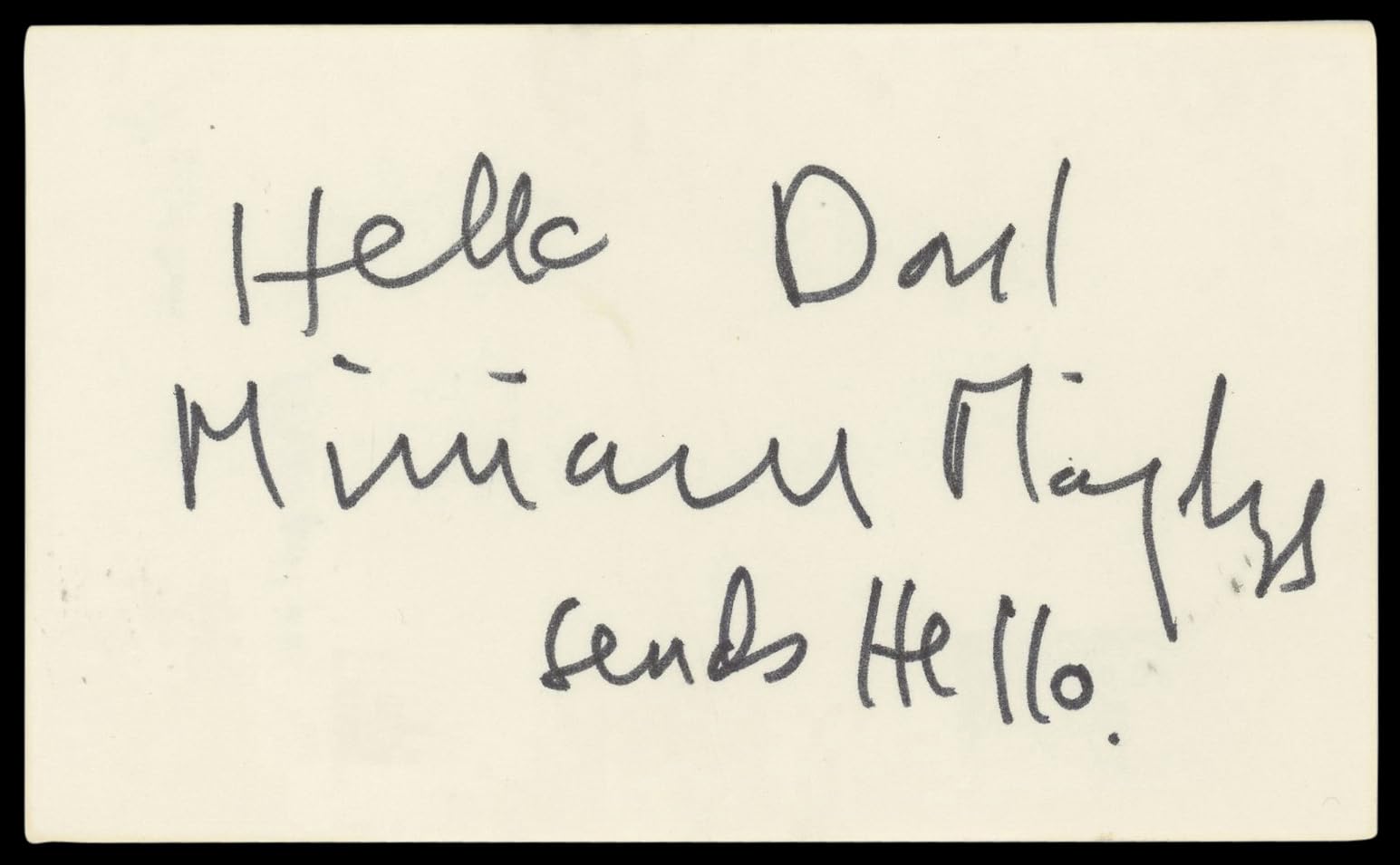 Miriam Margolyes Romeo + Juliet Authentic Signed 3x5 Index Card BAS #BN89400