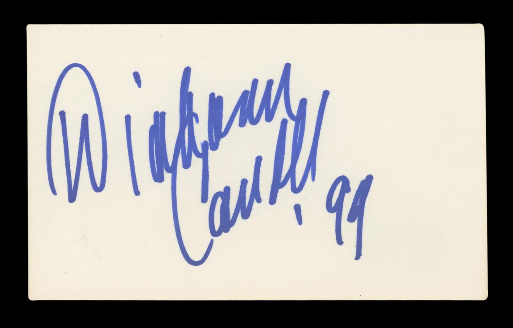 Diahann Carroll Julia 99 Authentic Signed 3x5 Index Card BAS #AD70148