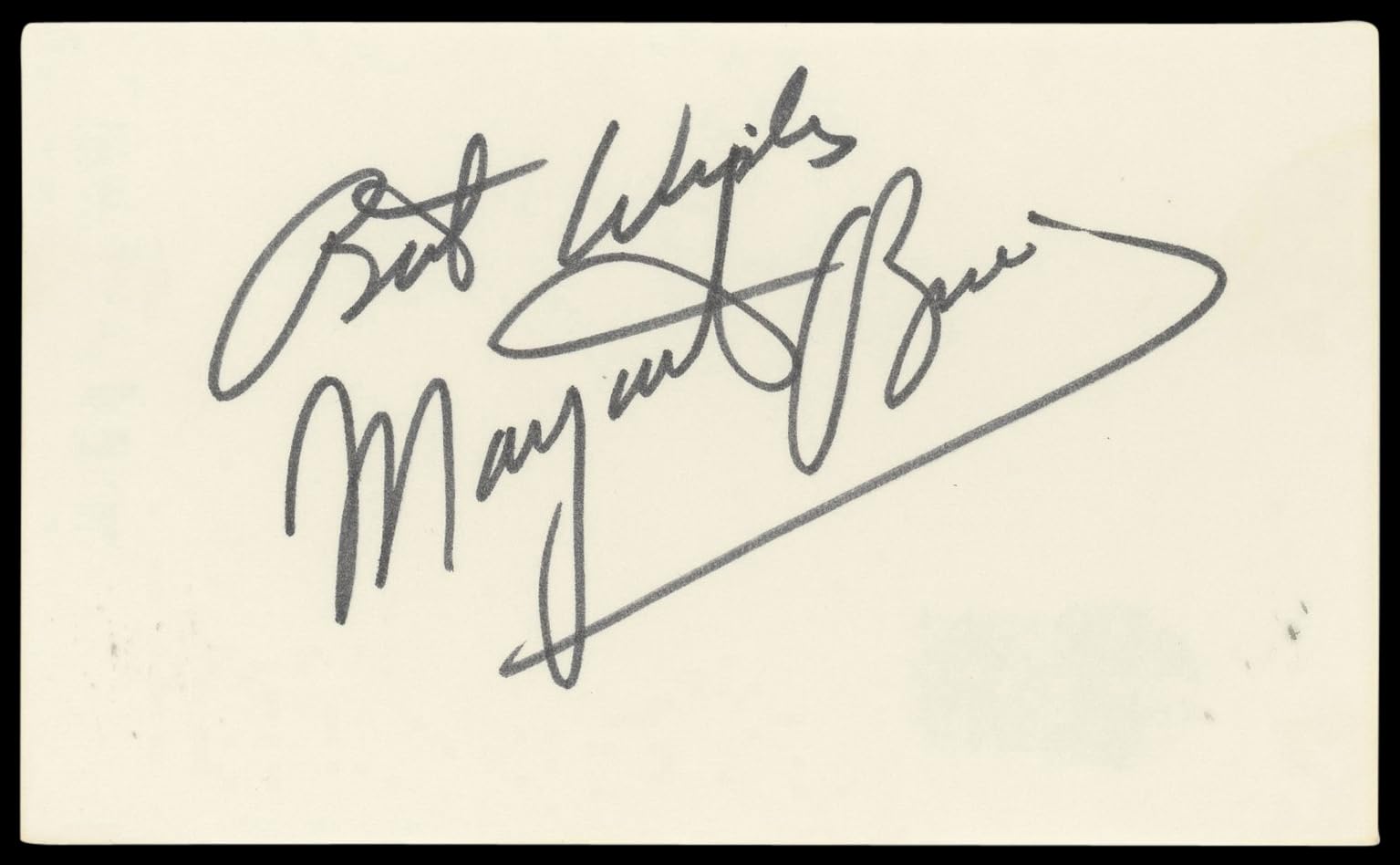 Margaret O'Brien Meet Me in St. Louis Signed 3x5 Index Card BAS #BN89432
