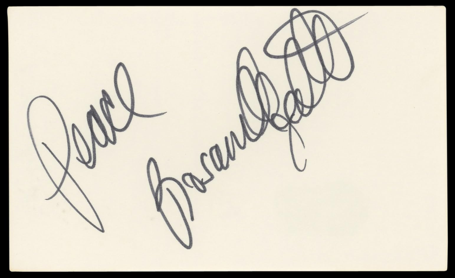 Rosanna Arquette "Peace" Authentic Signed 3x5 Index Card BAS #BL98622