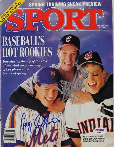 Gregg Jefferies & Jack Mcdowell Authentic Signed 1988 Sport Magazine PSA #Q12314