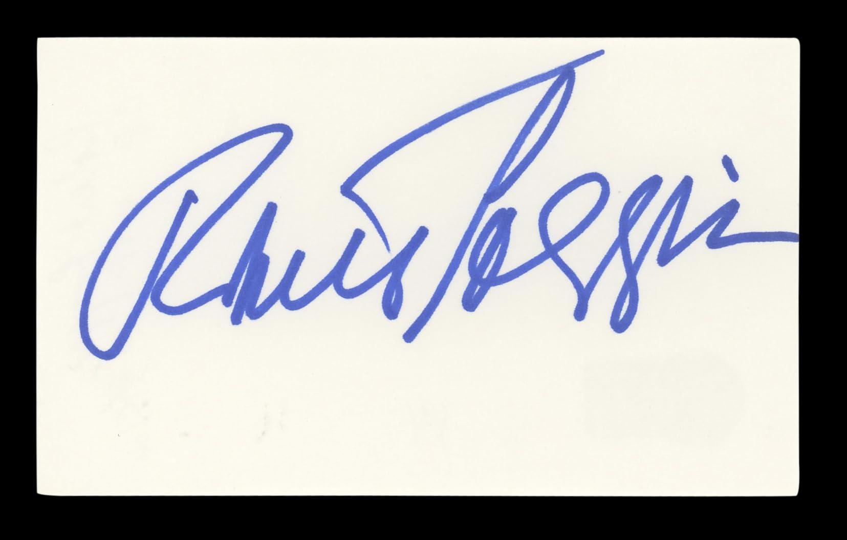 Robert Loggia Big Authentic Signed 3x5 Index Card Autographed BAS #BL96586
