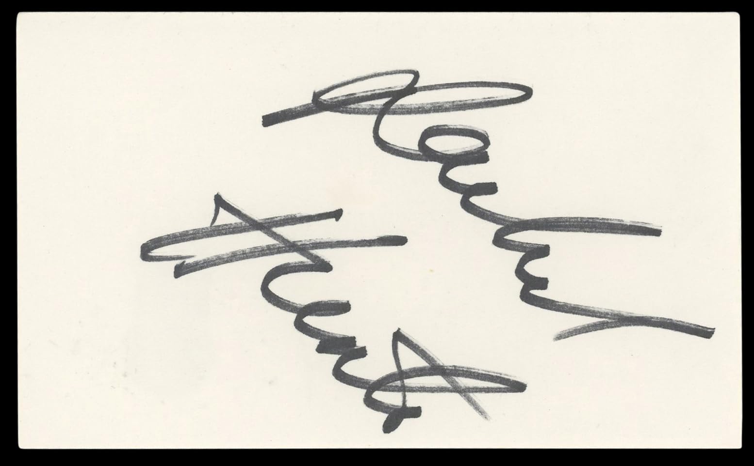 Rachel Hunter Vogue Magazine Authentic Signed 3x5 Index Card BAS #BL98604