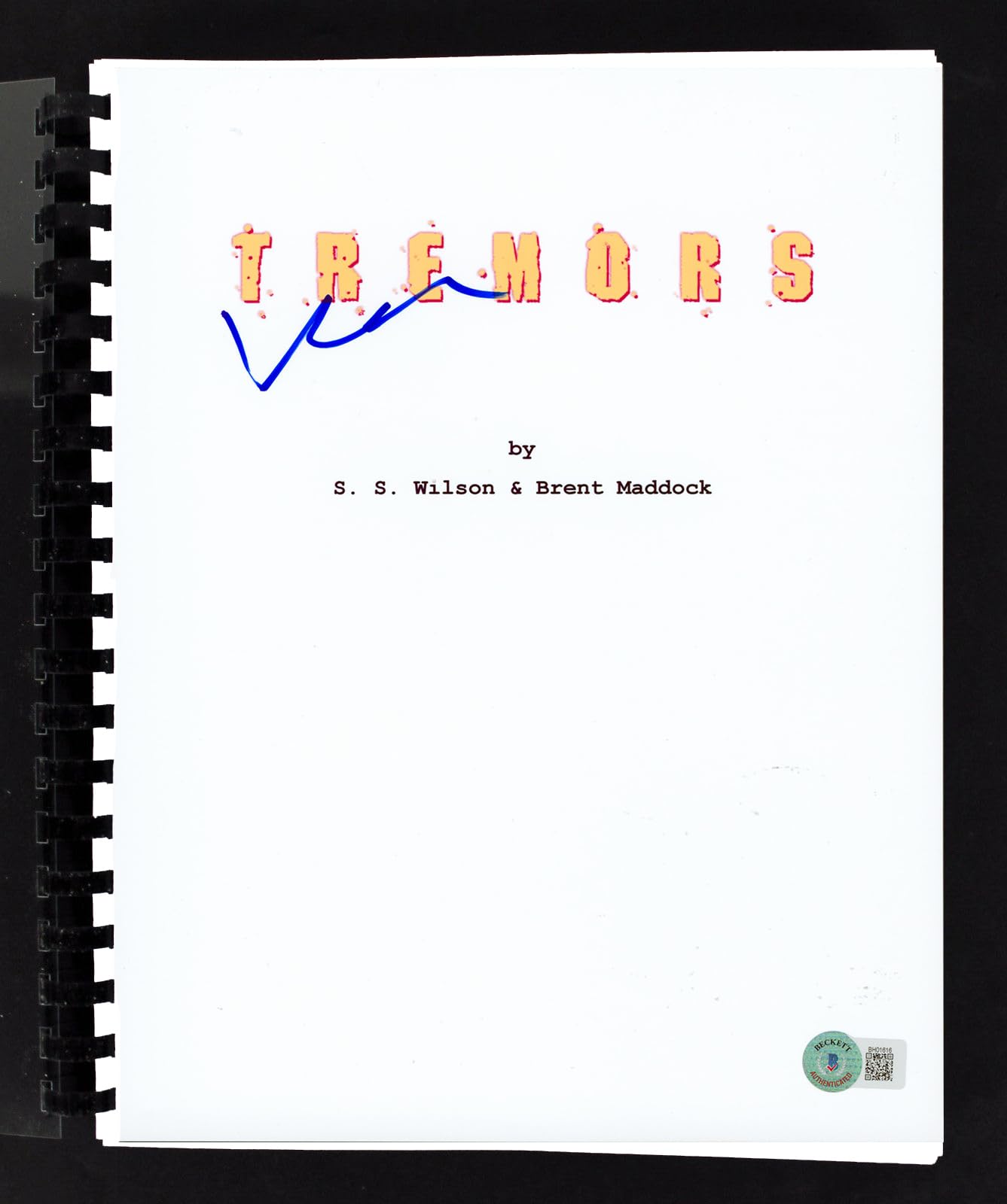 Kevin Bacon Tremors Authentic Signed Movie Script Autographed BAS #BH01616