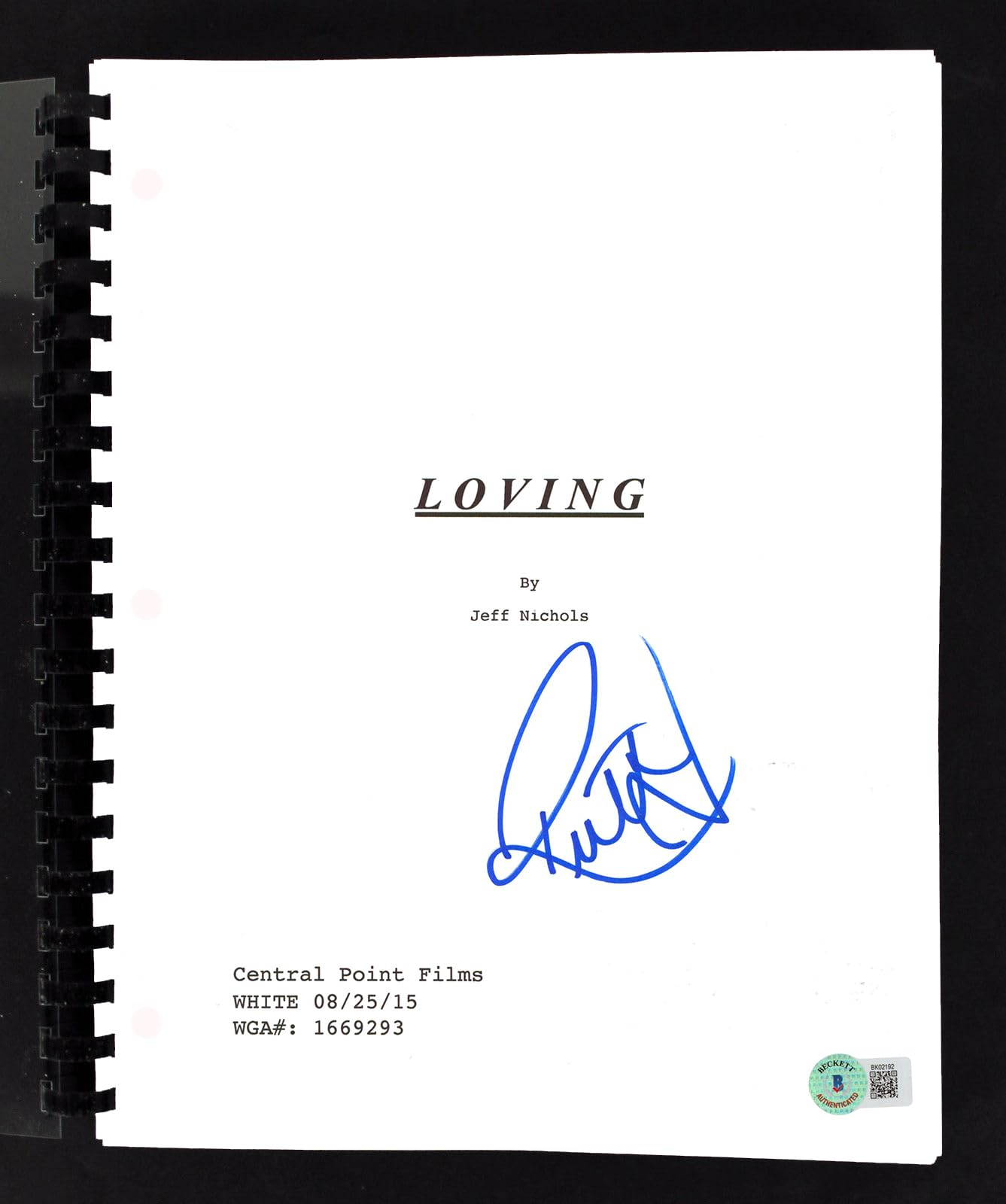 Ruth Negga Loving Authentic Signed Movie Script Autographed BAS #BK02192