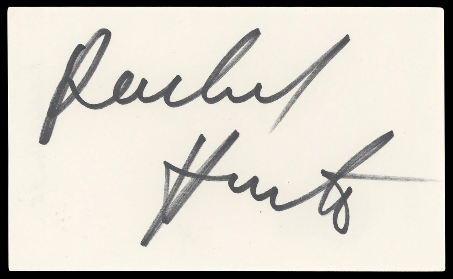 Rachel Hunter Vogue Magazine Authentic Signed 3x5 Index Card BAS #BL98603