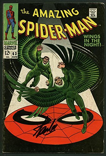 Stan Lee Signed Amazing Spider-Man #63 Comic Book Vulture PSA/DNA #W18806