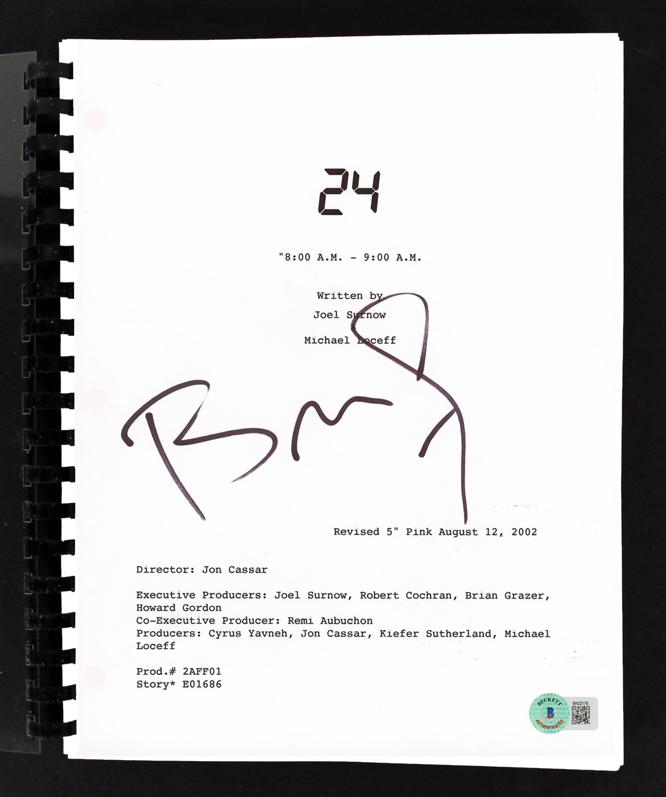 Brian Grazer 24 Authentic Signed Movie Script Autographed BAS #BK02176