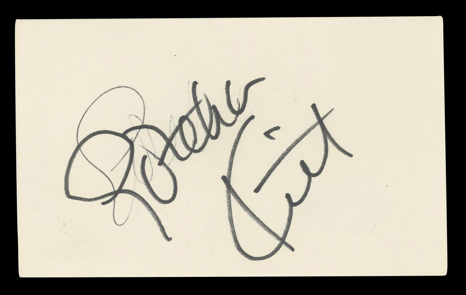 Eartha Kitt Emperor's New Groove Authentic Signed 3x5 Index Card BAS #BL96900
