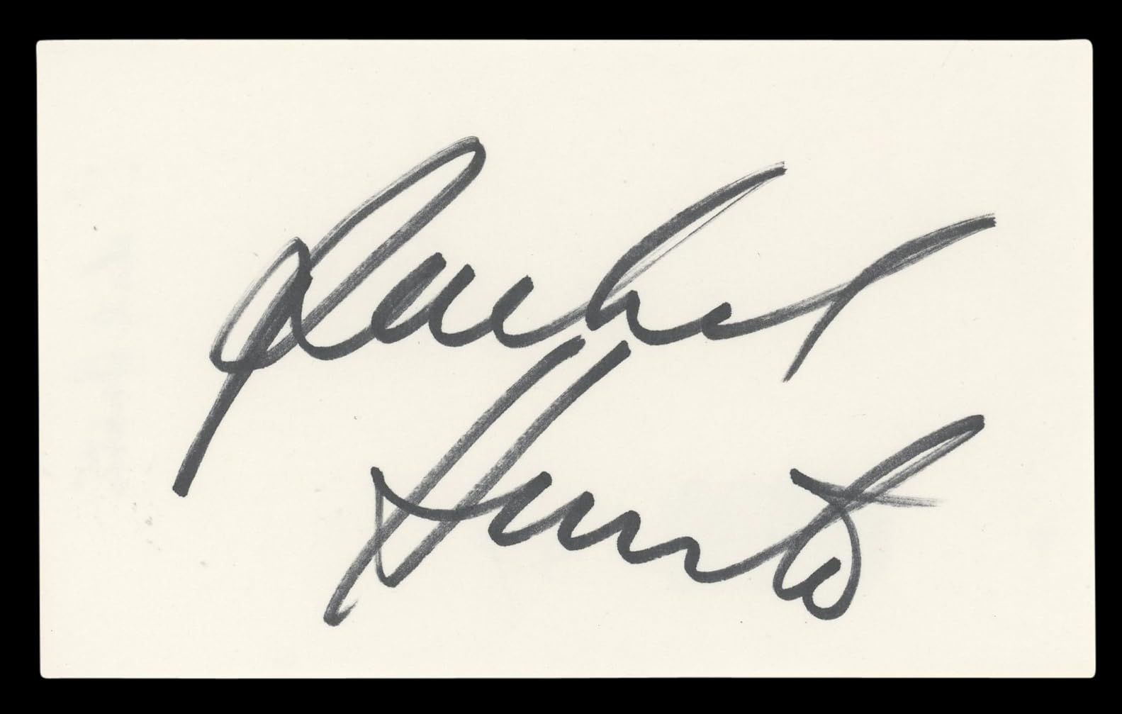 Rachel Hunter Vogue Magazine Authentic Signed 3x5 Index Card BAS #BL96950