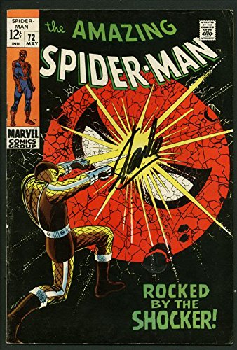 Stan Lee Signed Amazing Spider-Man #72 Comic Book Rocked By Shocker PSA #W18780