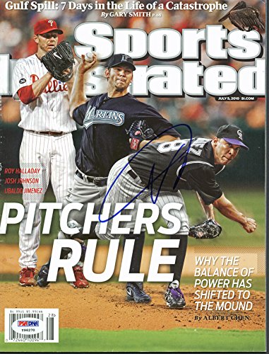 Rockies Ubaldo Jimenez Authentic Signed 2010 Spors Illustrated PSA/DNA #Y96270