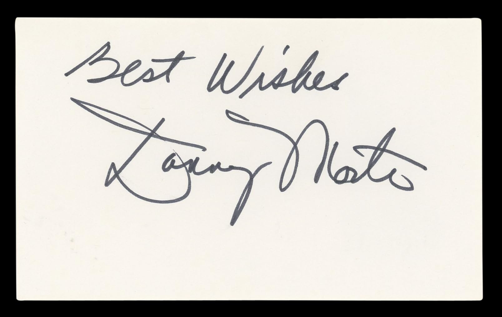 Don Most Happy Days "Best Wishes" Authentic Signed 3x5 Index Card BAS #BL96786