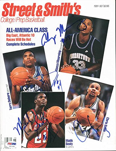 Alonzo Mourning, Dehere, Sealy & Smith Authentic Signed Magazine PSA/DNA #U51358