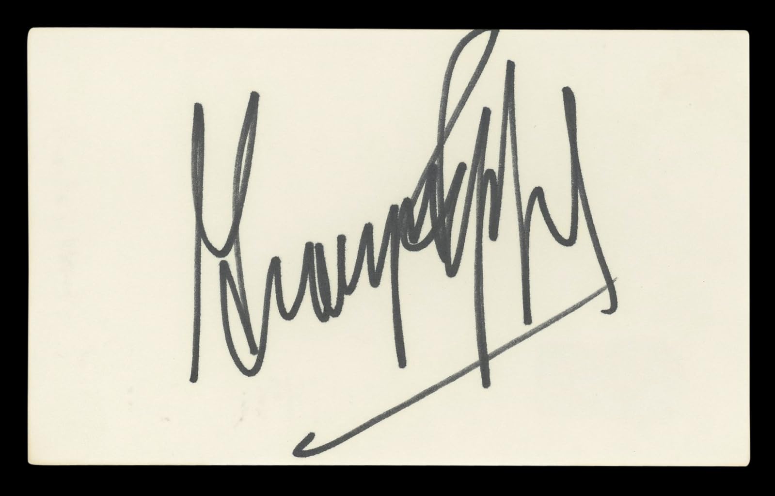George Peppard Breakfast At Tiffany's Signed 3x5 Index Card BAS #BL96431