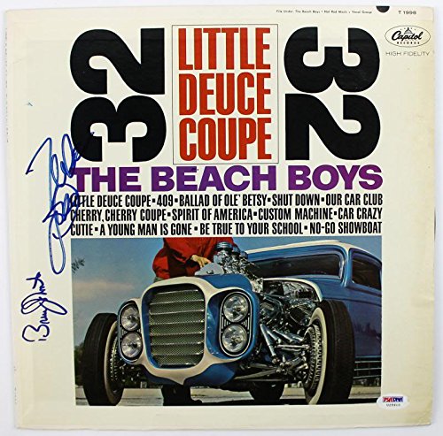 Mike Love & Bruce Johnston Beach Boys Signed Album Cover W/ Vinyl PSA #U25910