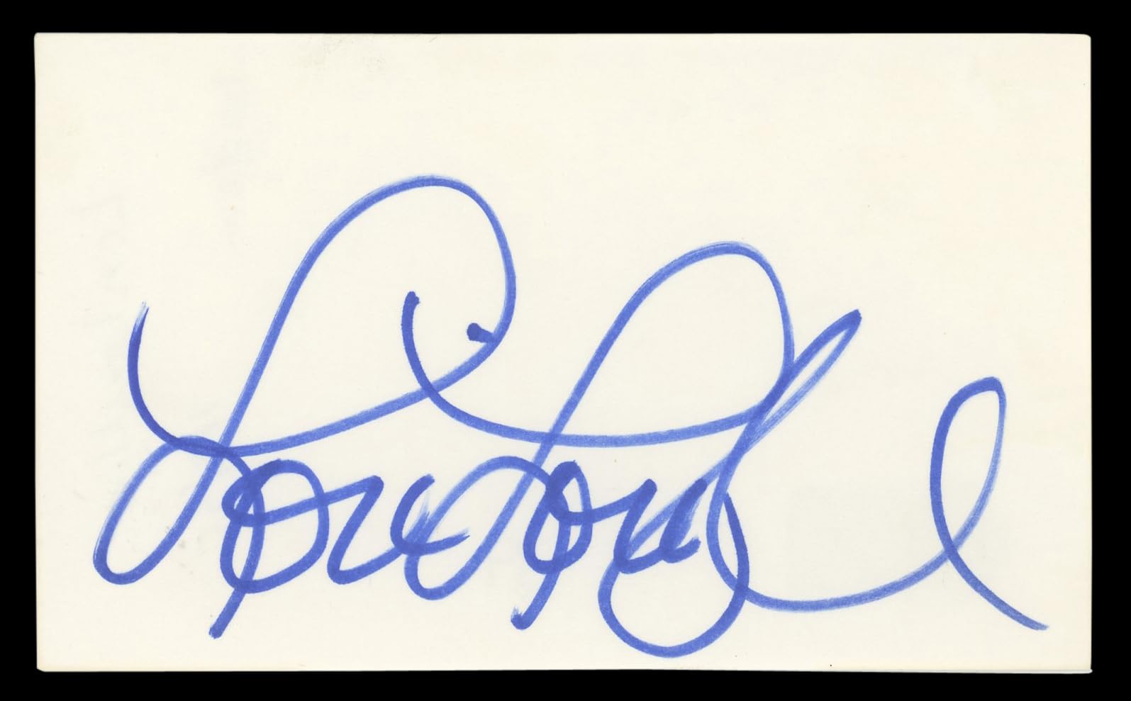 Lori Loughlin Full House Authentic Signed 3x5 Index Card BAS #BL98565